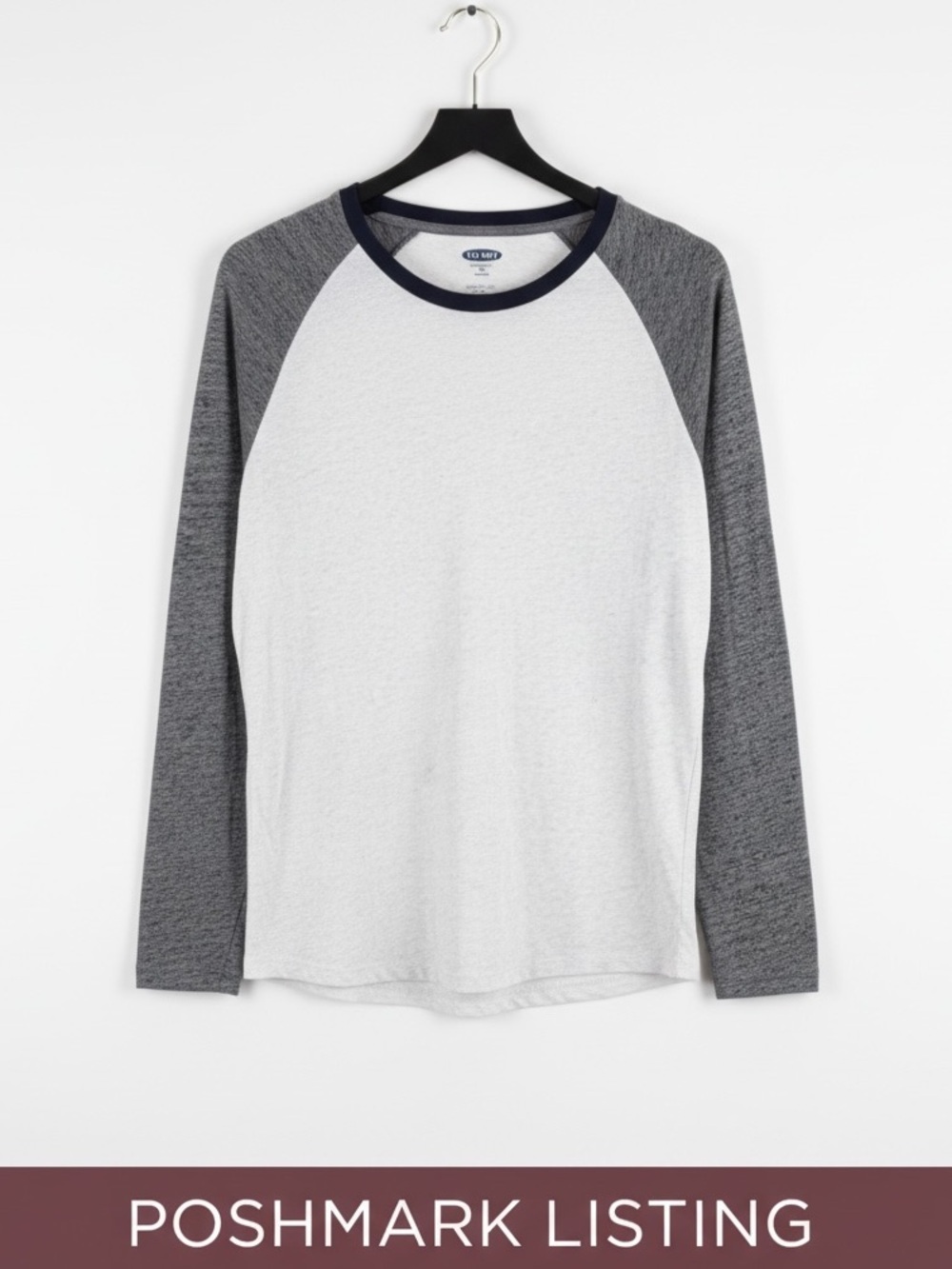 Old Navy Soft Washed Raglan Long Sleeve Tee Gray Medium
